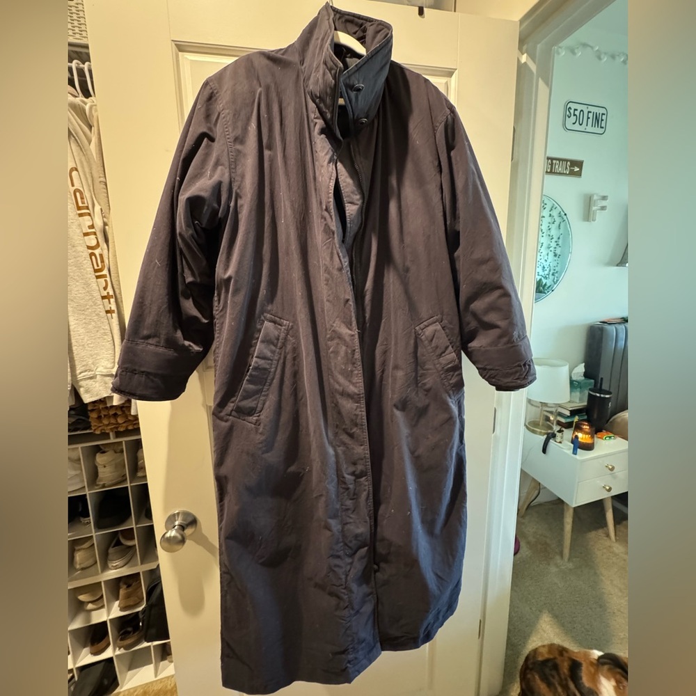 Eddie Bauer Women's Navy Trench Coat